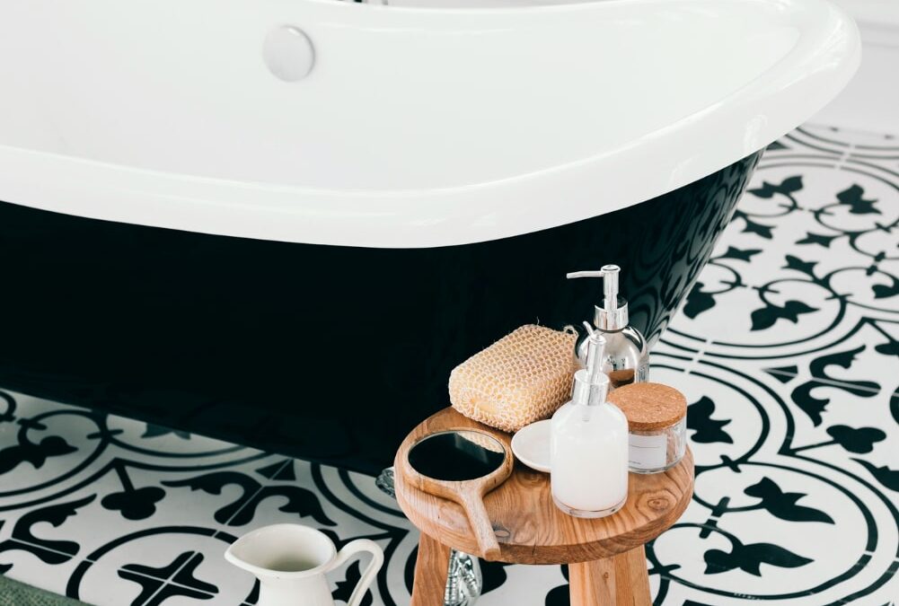 Black and white bathroom design ideas: striking the perfect balance of this monochromatic style with Art Deco elements and modern twists