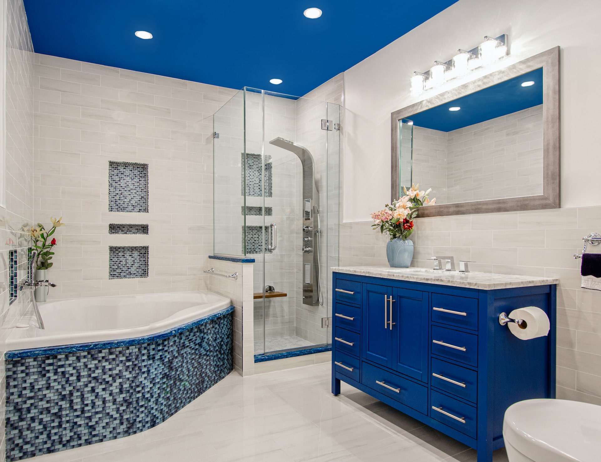 Blue bathroom: Delightful hues and modern themes suggestions for your next remodeling project + The meaning of blue in interior design, 12, eurocraftswfl.com