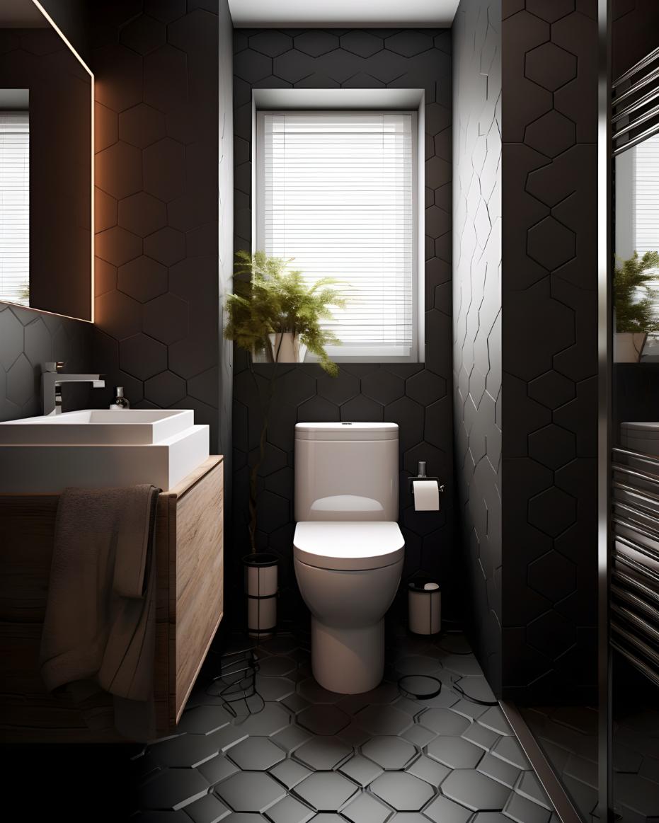 Dark bathroom – creates a space for a relaxation with a dramatic and moody design, 11, eurocraftswfl.com
