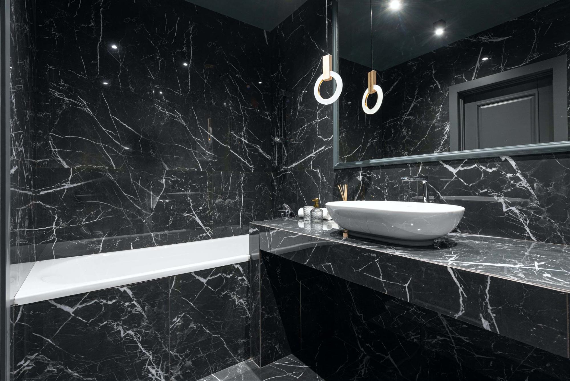 Dark bathroom – creates a space for a relaxation with a dramatic and moody design, 18, eurocraftswfl.com